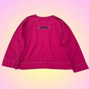 Angelic Pretty Pink Fleece V-Neck Pullover Sweatshirt